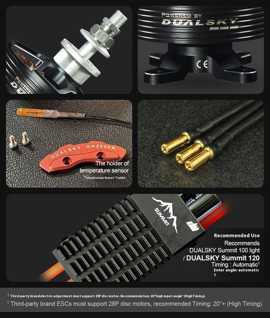 Motor Brushless Shuangtian GA2000R MKII para Aeromodelos de Ala Fija 20cc - Image 6
