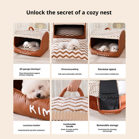 Caseta Semiencerrada Cuadros para Perros - Image 3