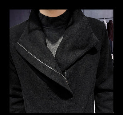 Abrigo de Lana Estilo Hong Kong para Hombre - Image 19