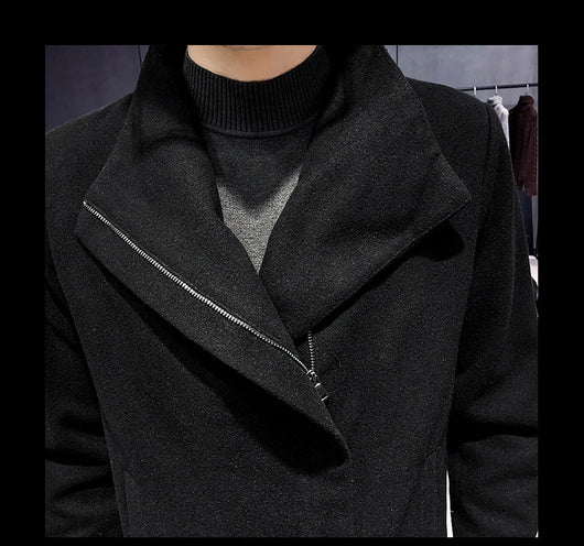 Abrigo de Lana Estilo Hong Kong para Hombre - Image 19