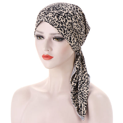 Turbante con Cola Curva y Flores - Gorro Tipo Pullover - Image 14