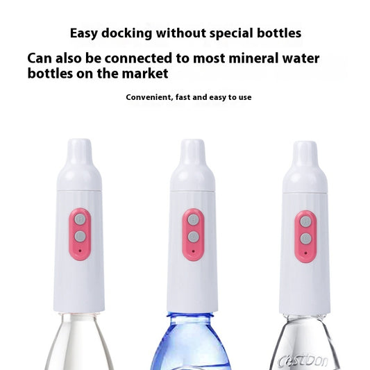Portable electric bidet with translucent water bottle, white handheld spray unit, USB cable, and grey travel pouch. - Image 2