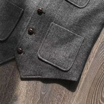 Chaleco de Caza Retro Khaki con Múltiples Bolsillos para Hombre - Image 9
