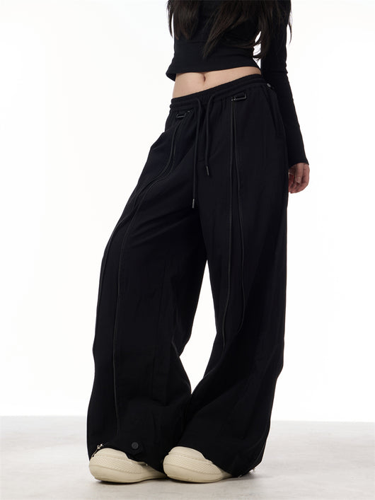 Pantalones Anchos de Patchwork para Mujer - Diseño Casual y Versátil - Image 11