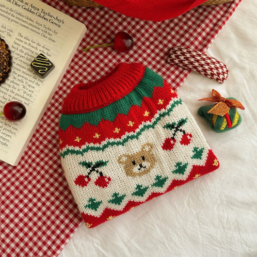 Suéter Navideño para Mascotas con Diseño de Cereza - Image 8