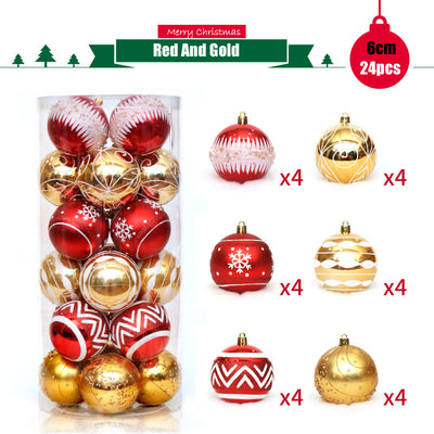 Set de 24 Bolas Navideñas Transparentes 6cm - Diseños Pintados a Mano - Image 19
