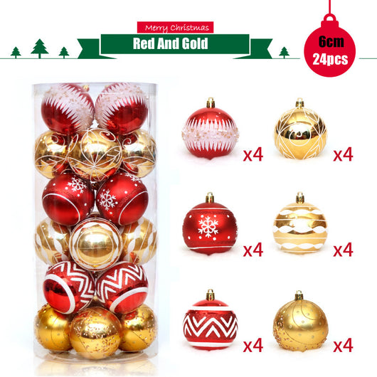Set de 24 Bolas Navideñas Transparentes 6cm - Diseños Pintados a Mano - Image 19