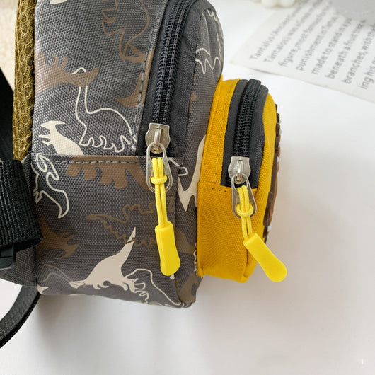 Mochila Infantil Dinosaurio Retro - Bolsa de Hombro Ligera Oxford - Image 5