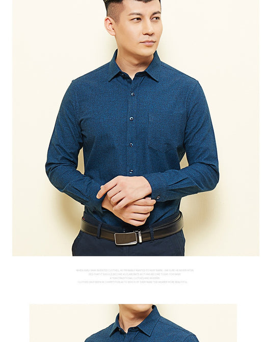 Camisa Ejecutiva Manga Larga Color Sólido con Bolsillo - Image 14