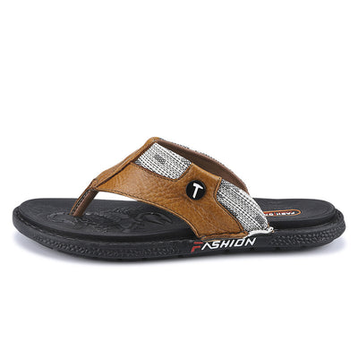Sandalias de Cuero con Tira Frontal - Estilo Moderno y Cómodo - Image 2