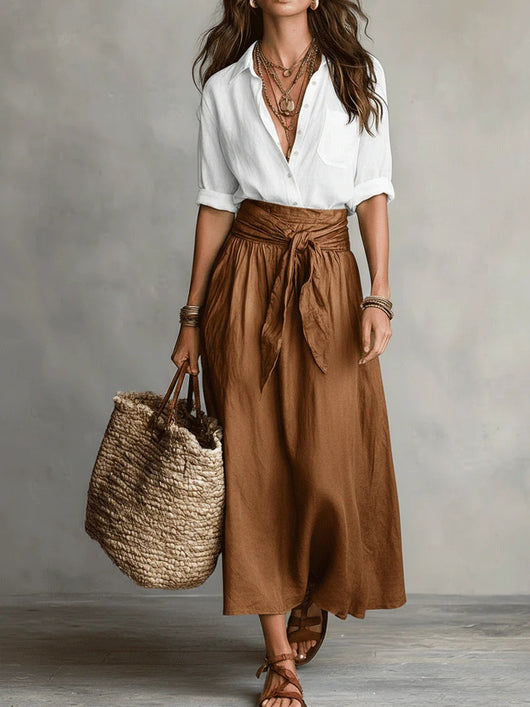 Conjunto de Falda y Blusa Casual para Mujer - Dos Piezas - Image 9