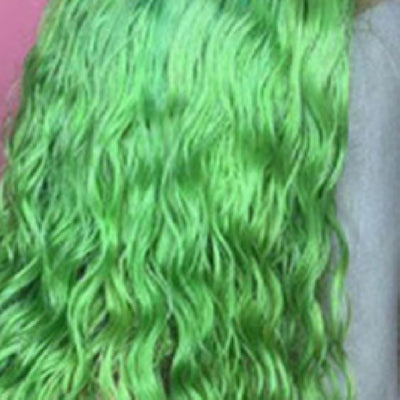 Peluca Rizada Corta con Encaje Frontal - Cabello Sintético Multicolor - Image 7