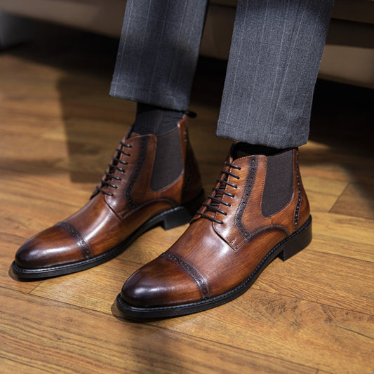 Botas Martin para Hombre Cuero Retro Otoño Invierno