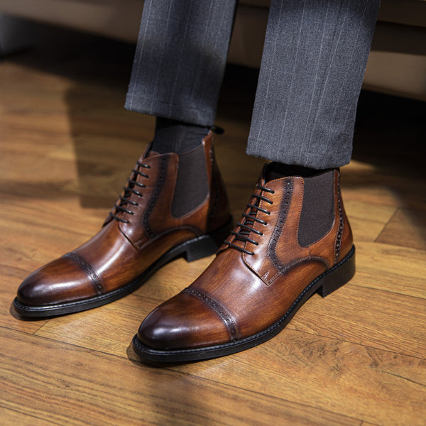 Botas Martin para Hombre Cuero Retro Otoño Invierno