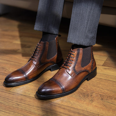 Botas Martin para Hombre Cuero Retro Otoño Invierno