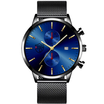 Reloj de Hombre con Malla Metálica, Calendario y Luz Nocturna - Image 6