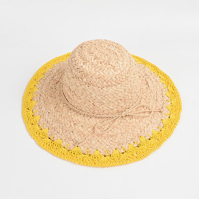 Sombrero de Rafia con Ala Ancha y Protección Solar con Ajuste de Color - Image 21