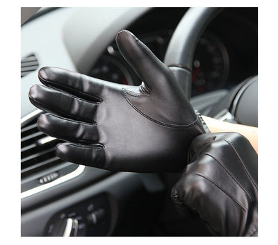 Guantes de Cuero PU para Hombre WARMEN - Image 4
