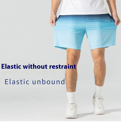 Pantalones Cortos Deportivos Ice Silk Degradado para Hombre - Ideales para Playa y Verano - Image 10