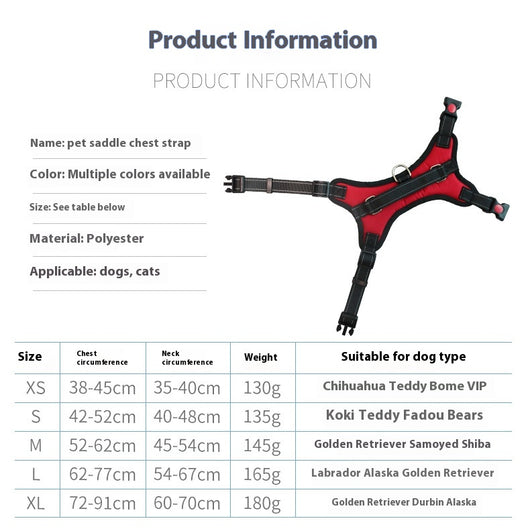 Blue and black pet harness with reflective stitching, a top handle, and red quick-release buckles. - Image 16