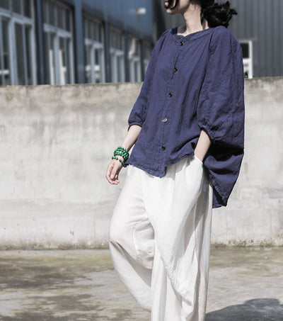 Cardigan de Lino con Mangas Murciélago para Mujer - Image 2
