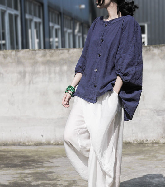 Cardigan de Lino con Mangas Murciélago para Mujer - Image 2