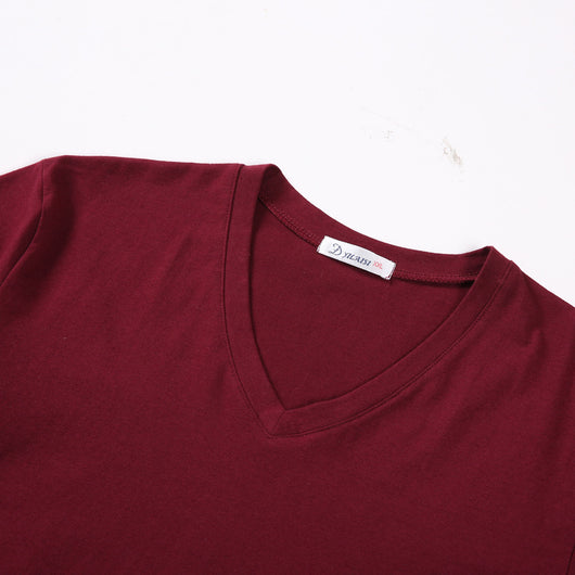 Playera Casual de Cuello V Hombre - Colores Sólidos - Image 7
