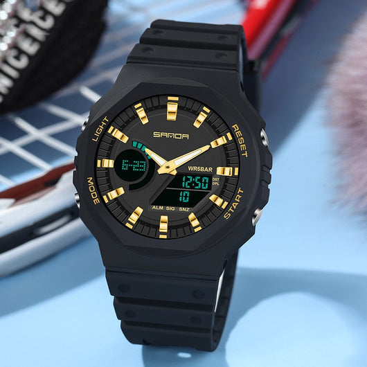 Reloj Deportivo Inteligente Resistente al Agua con Doble Pantalla