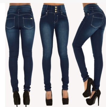 Pantalones de Mezclilla Elástica Cintura Alta - Image 7