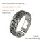 Nordic Viking Luen Letters Ring Grande Tamaño 11to12