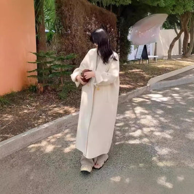 Abrigo de Lana Oversize Tipo Blazer Largo - Image 4