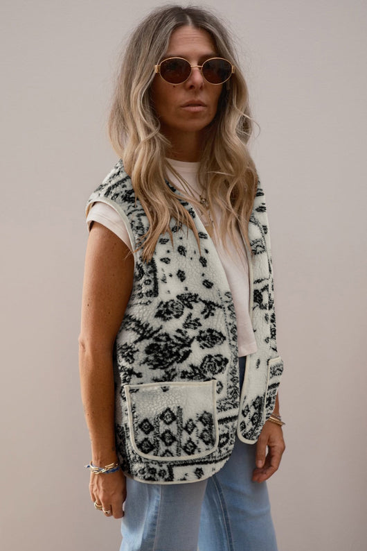 Chaqueta Camisola Western Estilo Paisley en Lana de Cordero Beige - Image 11