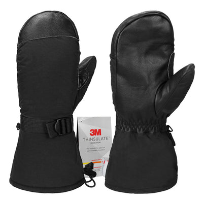 Guantes Largos de Cuero Forrados en Lana Polar - Resistentes al Frío - Image 6