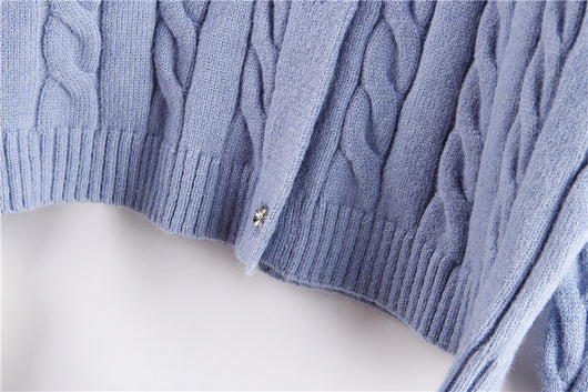 Cardigan de Lana Tejida para Mujer con Puños Ajustados - Image 6
