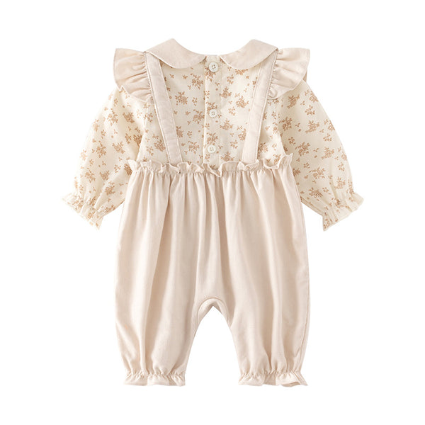 Mono Bebé Primavera Otoño - Enterizo Elegante Falso Dos Piezas para Niña