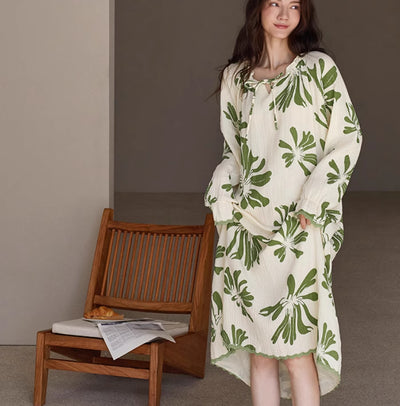 Pijamas de Gasa de Algodón para Primavera y Verano - Image 9