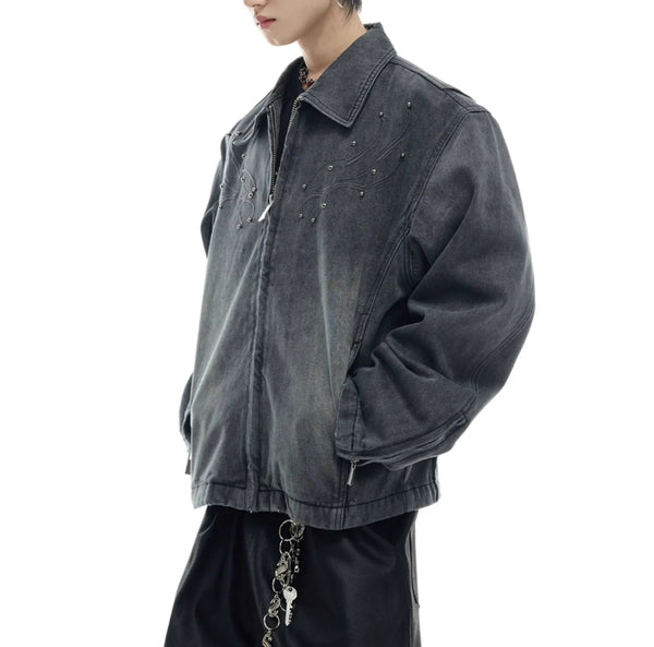 Chaqueta Denim Vintage Lavado Pesado con Remaches Reforzados - Image 7