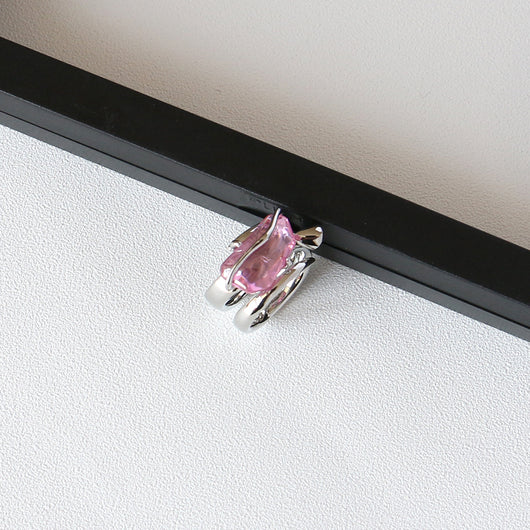 Anillo de Circón con Cristal Flor de Durazno - Image 3