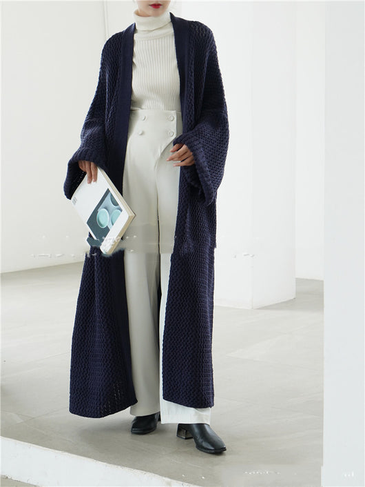 Cardigan Oversized de Punto Grueso Talla Grande - Image 13