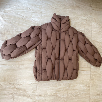 Chaqueta Acolchada de Algodón Tejido Torsionado Talla Grande - Image 10