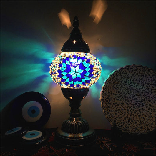 Lámpara de Mosaico Turco Vintage Art Deco Cristal Artesanal Luz Romántica - Image 12