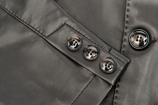 Chaqueta de Cuero Lavado Estilo Casual - Image 18