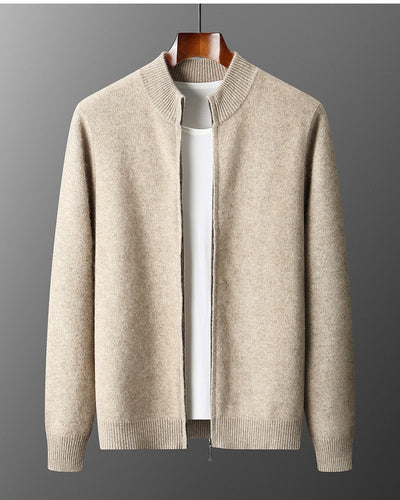 Cardigan de Lana para Hombre con Cuello Alto y Cierre de Cremallera - Image 26