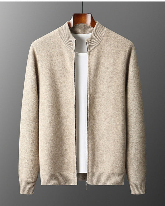 Cardigan de Lana para Hombre con Cuello Alto y Cierre de Cremallera - Image 26