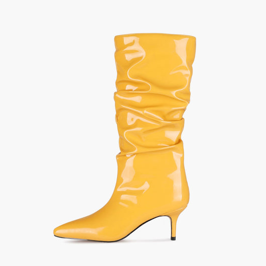 Botas Stiletto Plisadas de Moda Otoñal - Tacón Alto Elegante - Image 11