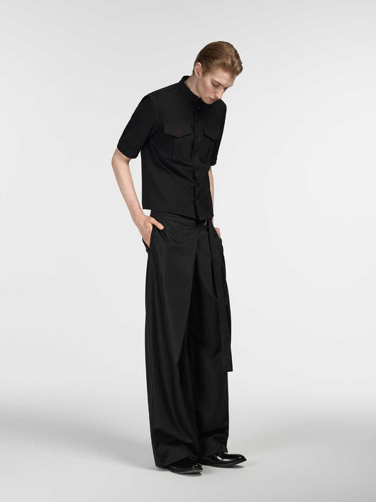 Pantalón Recto de Talle Ajustable en Tencel-Algodón con Pliegue Delantero - Image 10