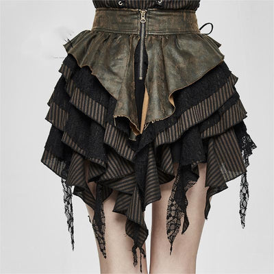 Faldas Vintage Steampunk para Mujer con Cintura Broncead - Image 3