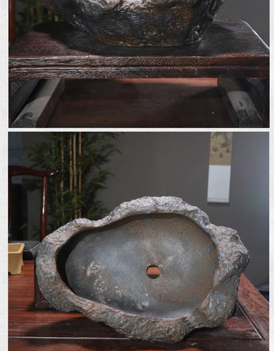 Maceta Decorativa Luna de Piedra Púrpura para Mesa - Image 10