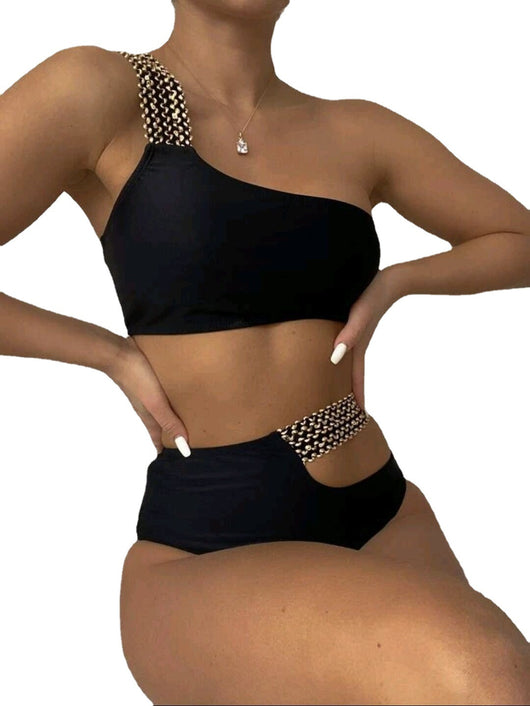 Bikini de Cintura Alta con Abertura Lateral para Mujer - Image 13