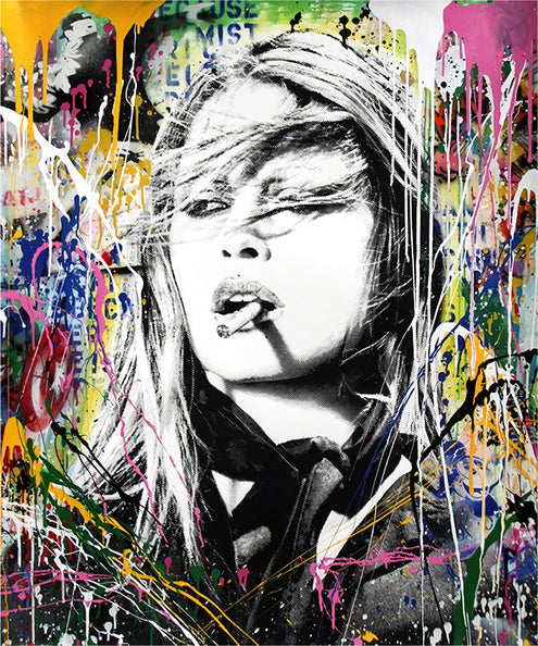 Cuadro Mural Graffiti Banksy Óleo Digital para Sala y Dormitorio